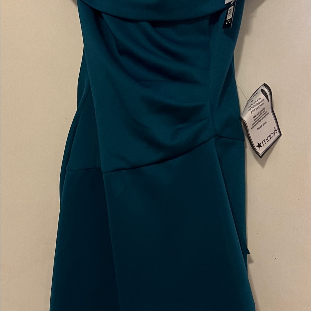 Escape Elegant Off the shoulder Dark Teal Dress - Picture 3 of 9
